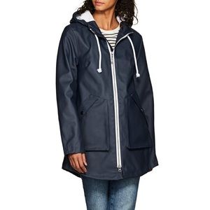 NWT XS Barneys New York navy raincoat